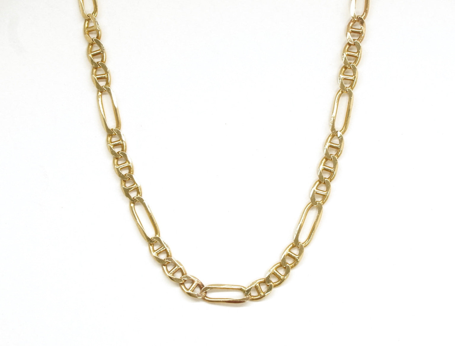 22" Mariner Figaro Necklace - 14k Gold